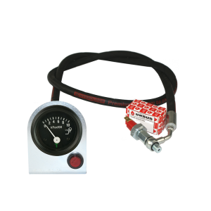 WSKAŹNIK MANOMETR CIŚNIENIA OLEJU MF255 C-360-3P Z ORYGINALNYM CZUJNIKIEM CIŚNIENIA MARKI URSUS W ZESTAWIE ZE WSPORNIKIEM I DIODĄ KONTROLKĄ