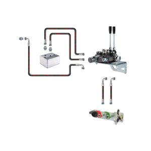 Hydraulika MF255 Ursus 3512 2812 rozdzielacz hydrauliczny 2 sekcyjny przewody i złącza