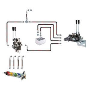 Hydraulika MF255 Ursus 3512 2812 rozdzielacz hydrauliczny 2 sekcyjny i 2 sekcyjny przewody i złącza