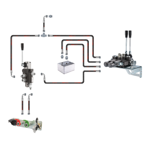 Hydraulika MF255 Ursus 3512 2812 rozdzielacz hydrauliczny 1 sekcyjny i 2 sekcyjny przewody i złącza