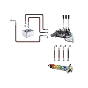 Hydraulika MF255 Ursus 3512 2812 rozdzielacz hydrauliczny 3 sekcyjny przewody i złącza