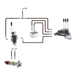 Hydraulika MF255 Ursus 3512 2812 rozdzielacz hydrauliczny 1 sekcyjny i 3 sekcyjny przewody i złącza