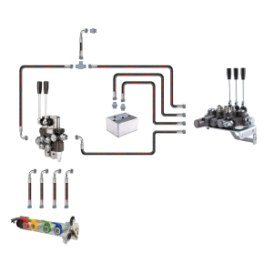Hydraulika MF255 Ursus 3512 2812 rozdzielacz hydrauliczny 2 sekcyjny i 3 sekcyjny przewody i złącza