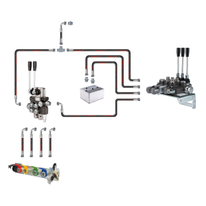 Hydraulika MF255 Ursus 3512 2812 rozdzielacz hydrauliczny 2 sekcyjny i 3 sekcyjny przewody i złącza
