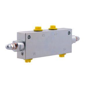 Zawór blokujący bliźniaczy BHB08-107 blokada siłownika dwustronnego działania gwinty: 3/8" przepływ: 60L/min ciśnienie max: 350bar