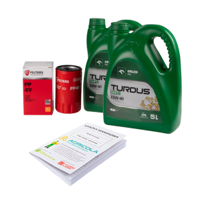 Filtr oleju silnika PP49 PP-4.9 do ciągnika Ursus C-360-3P + olej silnikowy TURDUS 15W40 10L + książka serwisowa