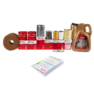 Pełny zestaw filtrów do ciągnika Ursus U912/914 U1012/1014 Filtry oleju silnika + filtry paliwa + wkład filtra oleju + filtr oleju podnośnika + wkład filtra powietrza + olej silnikowy NEXANOL CC 40 10L + książka serwisowa