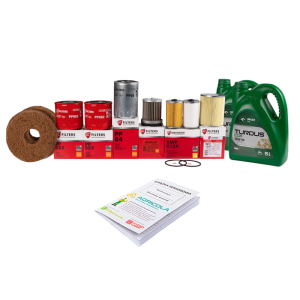 Pełny zestaw filtrów do ciągnika Ursus U912/914 U1012/1014 Filtry oleju silnika + filtry paliwa + wkład filtra oleju + filtr oleju podnośnika + wkład filtra powietrza + olej silnikowy TURDUS 15W40 10L + książka serwisowa