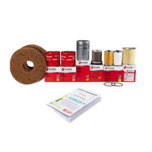 Pełny zestaw filtrów do ciągnika Ursus U912/914 U1012/1014 Filtry oleju silnika + filtry paliwa + wkład filtra oleju + filtr oleju podnośnika + wkład filtra powietrza + książka serwisowa