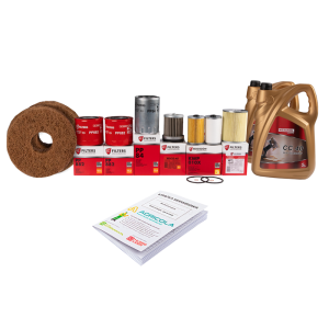 Pełny zestaw filtrów do ciągnika Ursus U912/914 U1012/1014 Filtry oleju silnika + filtry paliwa + wkład filtra oleju + filtr oleju podnośnika + wkład filtra powietrza + olej silnikowy NEXANOL CC 40 10L + książka serwisowa
