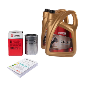 Filtr oleju silnika PP89 PP-8.9 do ciągnika MF4 + olej silnikowy NEXANOL CC 40 10L + książka serwisowa