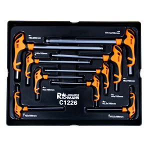 Zestaw kluczy imbusowych hex 1,5-10mm uchywt "T" C1226