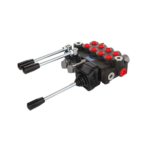 Rozdzielacz hydrauliczny 4 sekcyjny 40l/min P40A1A1A1A1GKZ1 sterowany dwiema dźwigniami i joystickiem