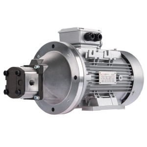 Pompa hydrauliczna zębata prawa 15L + silnik elektryczny 3-fazowy IE3 400V 4kW 15MPa