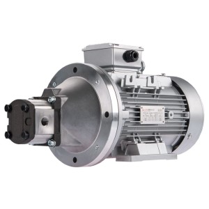 Pompa hydrauliczna zębata prawa 6L + silnik elektryczny 3-fazowy IE3 400V 3kW 24MPa