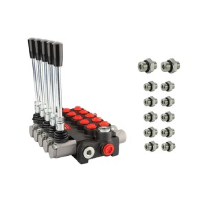 Rozdzielacz hydrauliczny 5 sekcyjny 10 l/min 05P40A1A1A1A1A1GKZ1 z przyłączami 16/14 Hydrolider