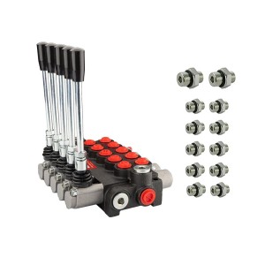 Rozdzielacz hydrauliczny 5 sekcyjny 30 l/min 05P40A1A1A1A1A1GKZ1 z przyłączami 18/16 Hydrolider
