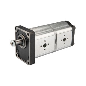 Pompa hydrauliczna zębata Hydrosila prawa 2-sekcyjna grupy 2 objętość: 26/22 cm3/obr wydajność (1500obr): 39/33 L/min