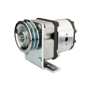 Napęd łożyskowany pompa hydrauliczna zębata prawa 39cm3/obr grupy 3 +Wspornik i koło pasowe