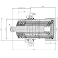 Cylinder siłownik hydrauliczny teleskopowy 105/5/750 skok 750mm z gniazdem