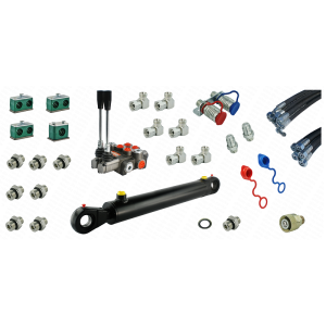 Kompletna hydraulika do ładowacza Tur Zetor 5211 - 7211, rozdzielacz + cylinder do łychy + przewody + komponenty