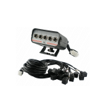 Panel sterujący na 5 przycisków z  przewodami i wtyczkami do rozdzielacza hydraulicznego 12V