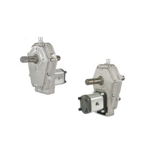 Multiplikator przystawka z wystającym wałkiem WOM z obu stron z pompą zębatą wydajność do 40L/min