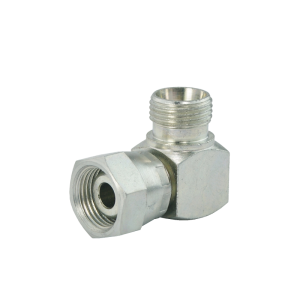 Złącze kolano hydrauliczne z nakrętką typu: AB gwinty: M27x2 - M27x2 