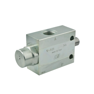 Zawór krańcowy naciskany "krańcówka" normalnie otwarty VF-NA V-121 gwinty: 1/2" przepływ: 60L ciśnienie max: 350bar