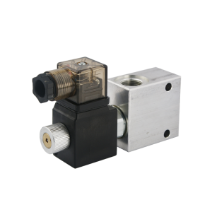 Zawór hydrauliczny sterowany elektrycznie normalnie otwarty 2-drogowy 2/2 z blokadą w dwie strony. Gwinty: 3/8" napięcie: 230V przepływ: 40L/min ciśnienie max: 300bar