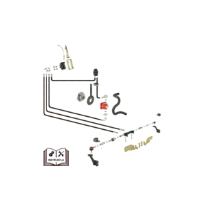 Wspomaganie kierownicy C-330 z orbitrolem Hydrolider - siłownik montowany do osi z podwójnym tłoczyskiem wysuwanym na dwie strony, napęd z rozrządu