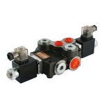Rozdzielacz hydrauliczny 1 sekcyjny 80L/min sterowany elektrycznie 12V