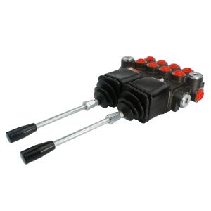 Rozdzielacz hydrauliczny 4 sekcyjny 40L sterowany dwoma joystickami