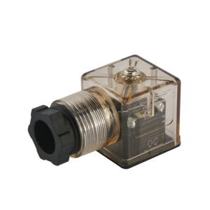 Wtyczka elektryczna na cewkę 12V ze świecącą diodą rozdzielacza elektrozaworu