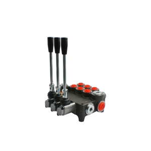 Rozdzielacz hydrauliczny 3 sekcyjny 80L z jedną sekcją z zatrzaskiem