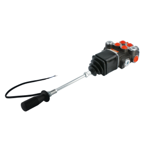 Rozdzielacz hydrauliczny 2 sekcyjny 40L sterowany joystickiem z jednym przyciskiem elektrycznym