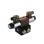 Rozdzielacz hydrauliczny 1 sekcyjny blokowy typu CETOP 03 NG6 sterowany elektrycznie 24V