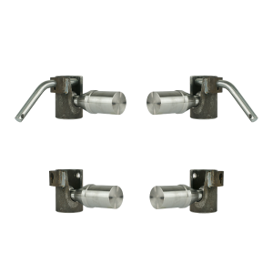 Zestaw cztery gniazda prawe i lewe z kulami do wywrotu Kipra do przyczepy o ładowności do 4 ton. Kule do wywrotu kiper na trzy strony kpl 4 szt