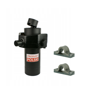 Cylinder siłownik hydrauliczny teleskopowy wywrotu 105/5/1200 skok 1200mm - z kołyską i mocowaniami