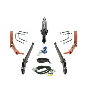 Zestaw 3 punktowego układu zawieszenia C-385 Cięgła boczne CBM kat.3 długość 950 grubość 35 + teleskopy z wysięgiem krótkim + hydrauliczny łącznik centralny