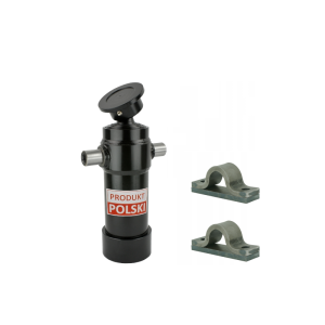 Cylinder siłownik hydrauliczny teleskopowy 90/4/910 skok 910mm - bez kołyski - z mocowaniami