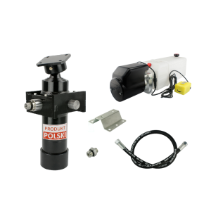 Hydraulika do przyczepy wywrotki, kipra. Zestaw do wywrotu: zasilacz 24V + siłownik skok 700 udźwig do 5 ton