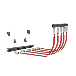 Dwie belki dolna i górna 830mm komplet do krokodyla w zestawie z tulejami do zębów górnych wygiętych dł. 680mm i dolnych prostych dł. 810mm + mocowania do euroramki