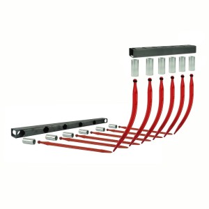 Dwie belki dolna i górna 1020mm komplet do krokodyla w zestawie z tulejami i zębami górnymi wygiętymi dł. 680mm i dolnymi prostymi dł. 810mm
