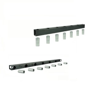 Dwie belki dolna i górna 1210mm komplet do krokodyla w zestawie z tulejami do zębów górnych wygiętych dł. 680mm i dolnych prostych dł. 810mm