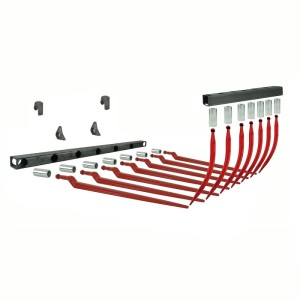 Dwie belki dolna i górna 1210mm komplet do krokodyla w zestawie z tulejami do zębów górnych wygiętych dł. 680mm i dolnych prostych dł. 880mm + mocowania do euroramki