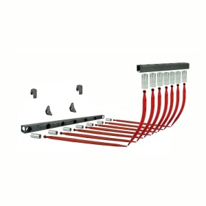 Dwie belki dolna i górna 1210mm komplet do krokodyla w zestawie z tulejami do zębów górnych wygiętych dł. 680mm i dolnych prostych dł. 1100mm + mocowania do euroramki