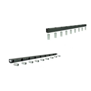 Dwie belki dolna i górna 1590mm komplet do krokodyla w zestawie z tulejami do zębów górnych wygiętych dł. 680mm i dolnych prostych dł. 880mm