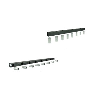 Dwie belki dolna i górna 1400mm komplet do krokodyla w zestawie z tulejami do zębów górnych wygiętych dł. 680mm i dolnych prostych dł. 1100mm