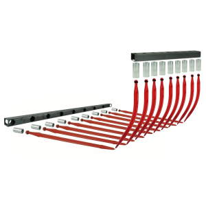 Dwie belki dolna i górna 1590mm komplet do krokodyla w zestawie z tulejami i zębami górnymi wygiętymi dł. 680mm i dolnymi prostymi dł. 810mm